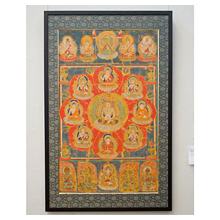 松本慎さん「教王護国寺所蔵伝真言院両界曼荼羅「胎臓界曼荼羅」模写（部分）」