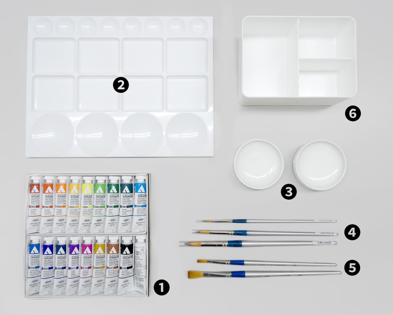 色彩道具（不透明水彩絵具）